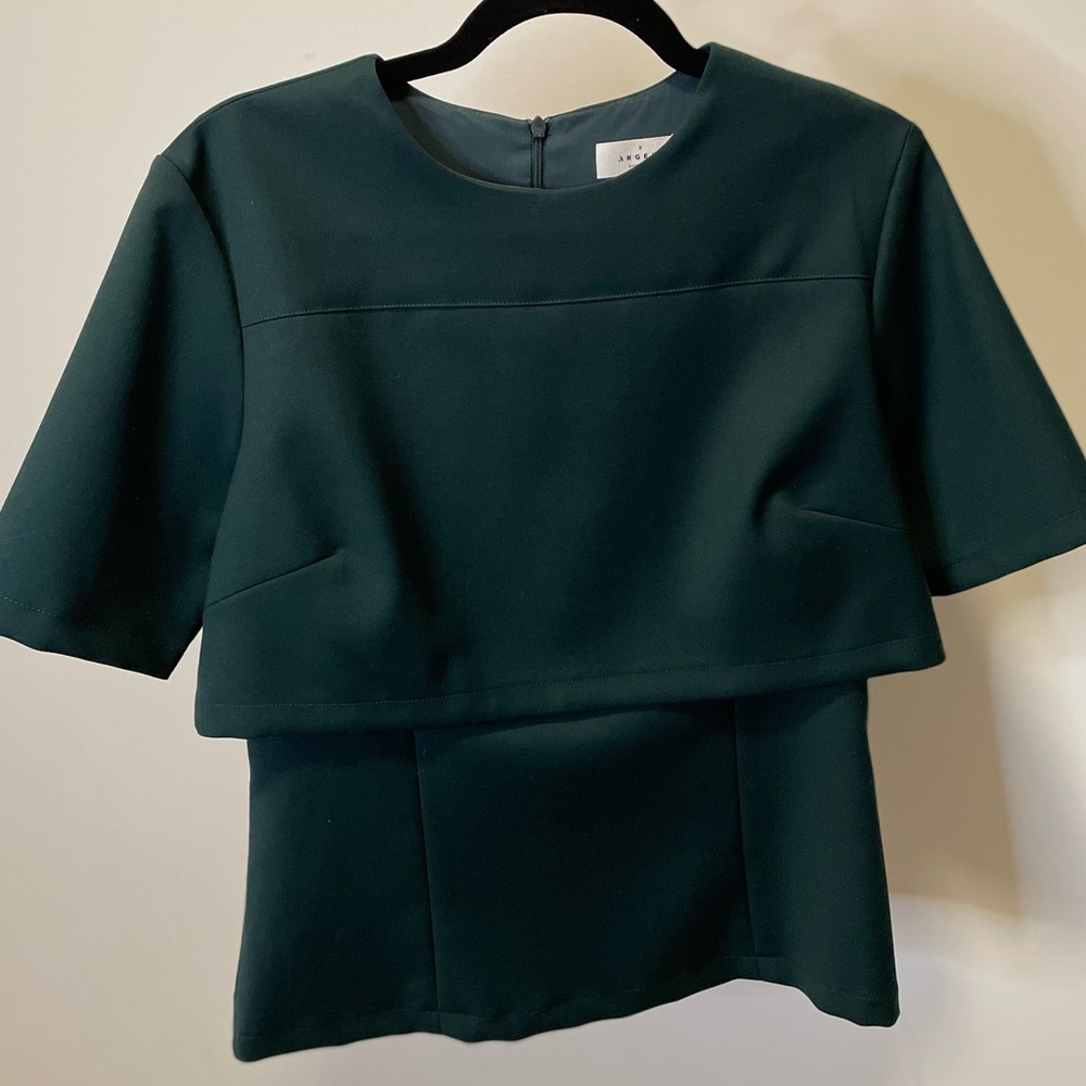 Argent blouse in hunter green (size 8)